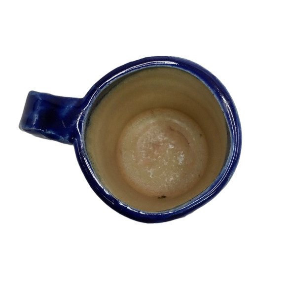 Vintage Mexican Pottery Mug Signed Sasha Blue Mission Style Handcrafted Cup VTG - Picture 5 of 12